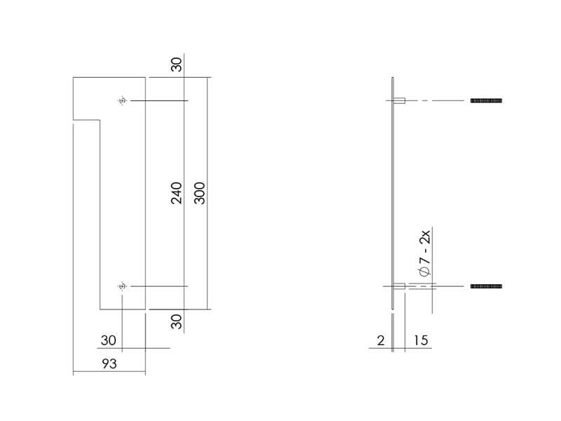 Intersteel Huisnummer Zwart 1 hoogte 300mm