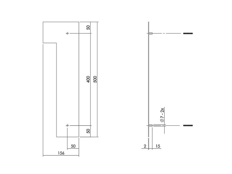 Intersteel Huisnummer Zwart 1 hoogte 500mm