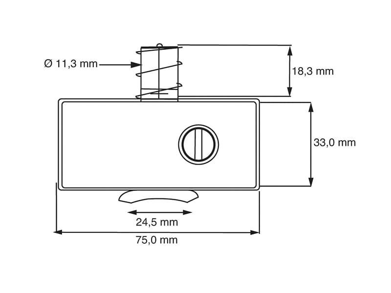 Oplegslot smal buitendraaiend no. 011 SKG*® wit