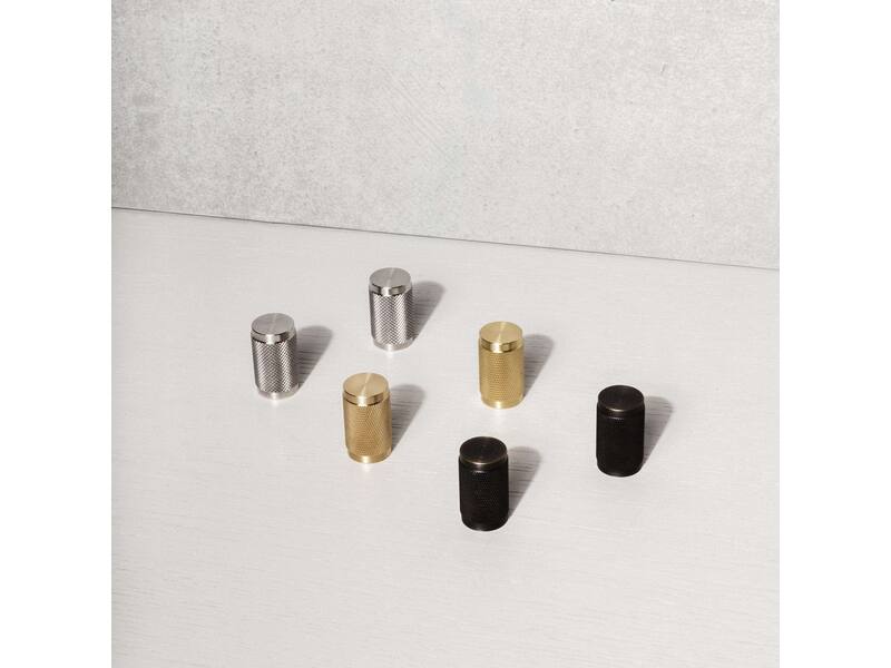 Meubelknop Cross RVS diamond-cut rond 20mm