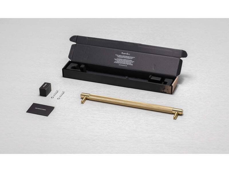 Meubelgreep Cross Messing diamond-cut 360mm h.o.h. 325mm