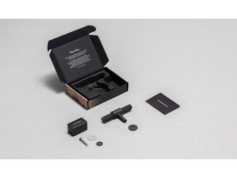 Meubelknop Cross T-greep Brons diamond-cut 95mm