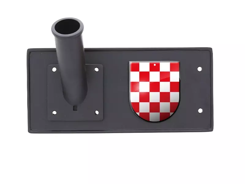Vlaggenstokhouder Brabant Zwart  28.5 x 13 cm
