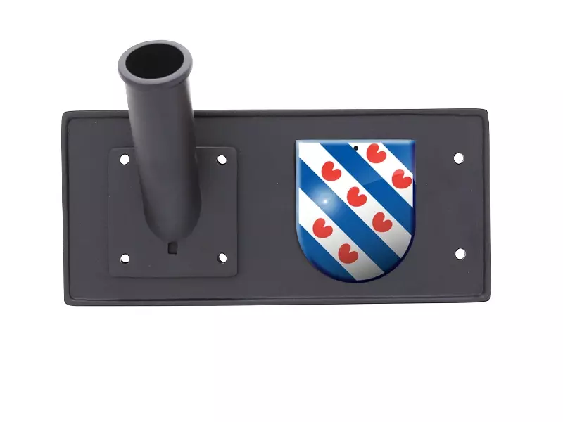 Vlaggenstokhouder Friesland Zwart  28 x 13cm
