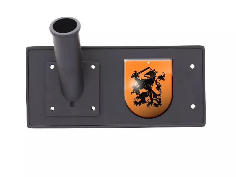 Vlaggenstokhouder Nederland (Oranje) Zwart  28.5 x 13 cm
