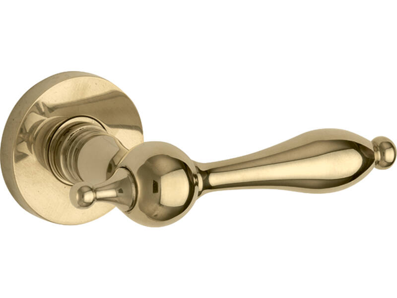 Deurkruk Messing Barock op geveerd rozet Vivo