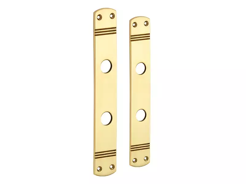 Langschild Art Deco WC-schild WC72 messing 225x33 mm met 18 mm krukhals
