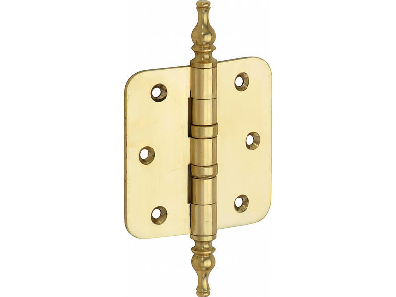Kogellagerscharnier Messing Vaasknop 76x76mm Met ronde hoek
