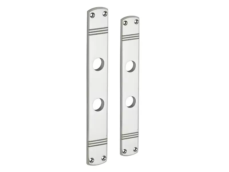 Langschild Art Deco WC-schild WC63 nikkel 225x33 mm met 18 mm krukhals