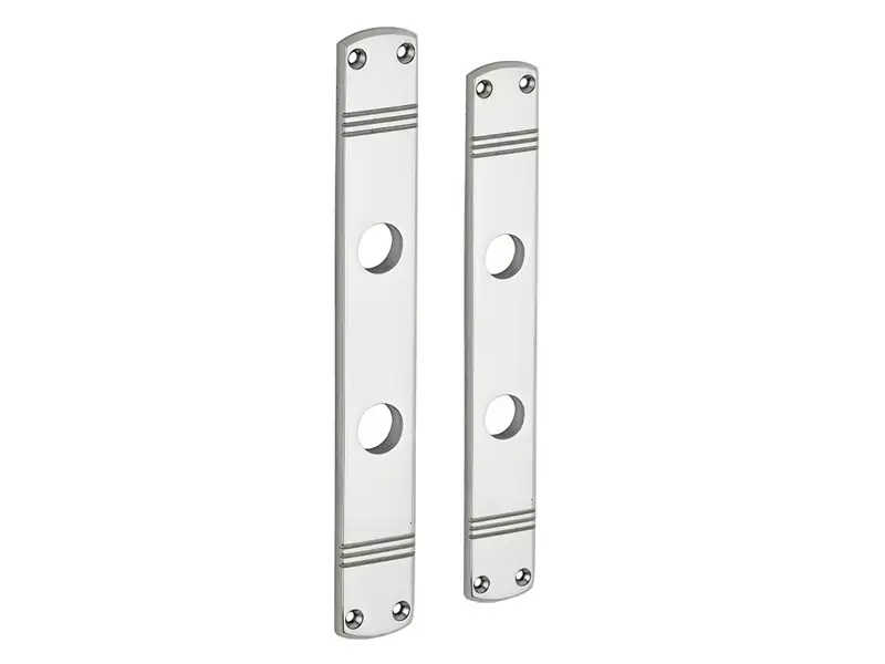Langschild Art Deco WC-schild WC72 nikkel 225x33 mm met 18 mm krukhals