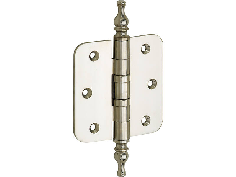 Kogellagerscharnier Nikkel Vaasknop 89x89mm Met ronde hoek