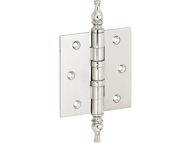 Kogellagerscharnier Nikkel Vaasknop 76x76mm Met rechte hoek