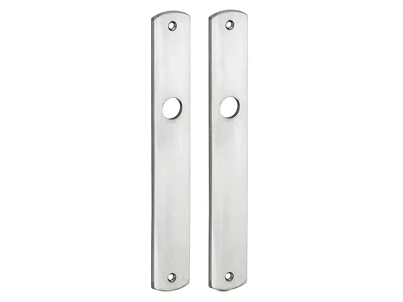 Langschild Dual Blind Mat-Nikkel 235x35mm met 18mm krukhals