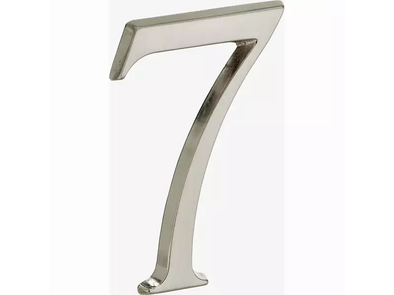 Huisnummer Mat nikkel PVD Cijfer 7 Roman 120mm