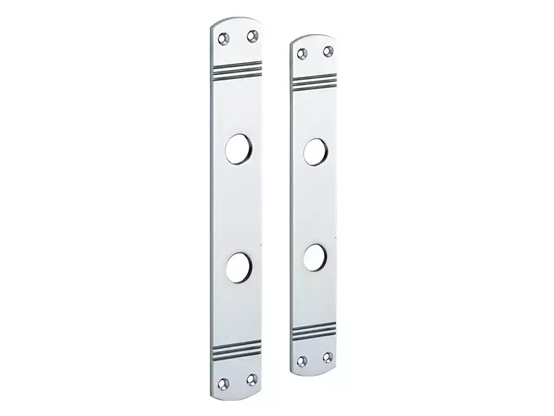 Langschild Art Deco WC-schild WC72 chroom 225x33 mm met 18 mm krukhals