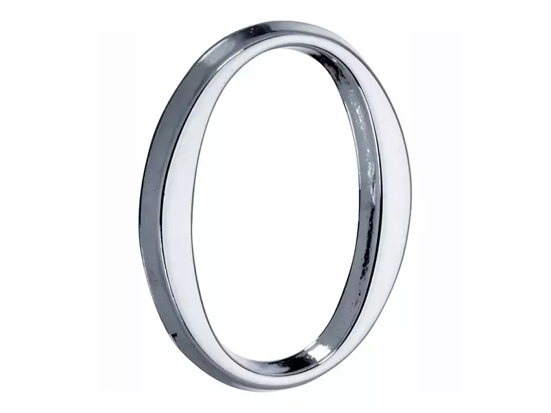 Huisnummer Chroom Cijfer 0 Roman 50mm