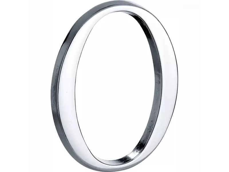 Huisnummer Chroom Cijfer 0 Roman 120mm