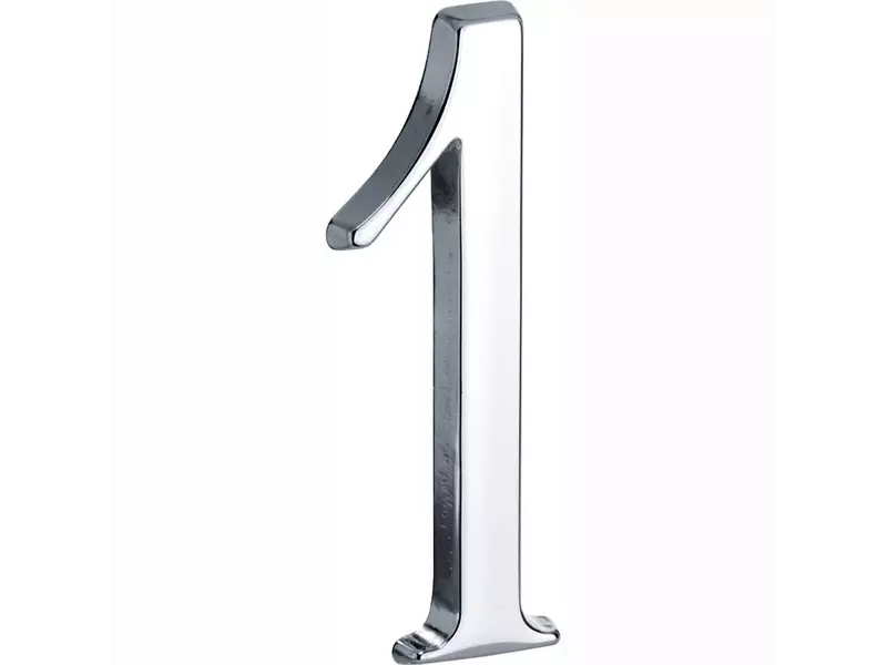 Huisnummer Chroom Cijfer 1 Roman 120mm