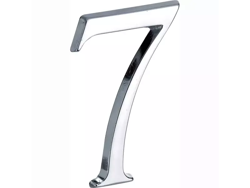 Huisnummer Chroom Cijfer 7 Roman 120mm