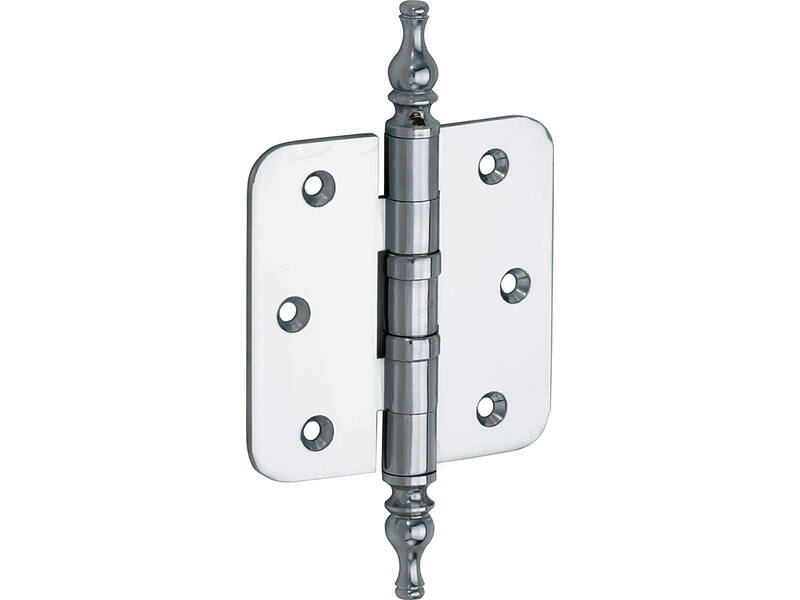 Kogellagerscharnier Chroom Vaasknop 76x76mm Met ronde hoek