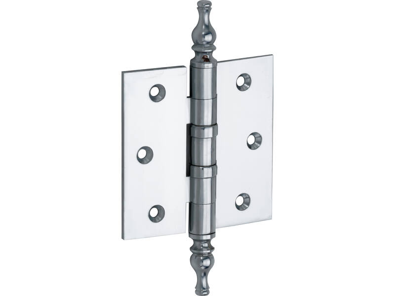 Kogellagerscharnier Chroom Vaasknop 76x76mm Met rechte hoek
