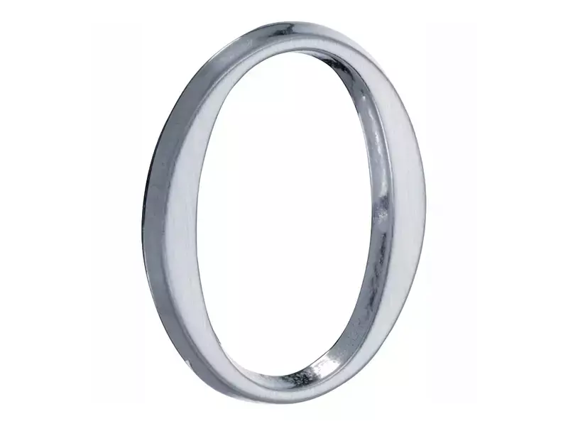 Huisnummer Mat chroom Cijfer 0 Roman 50mm
