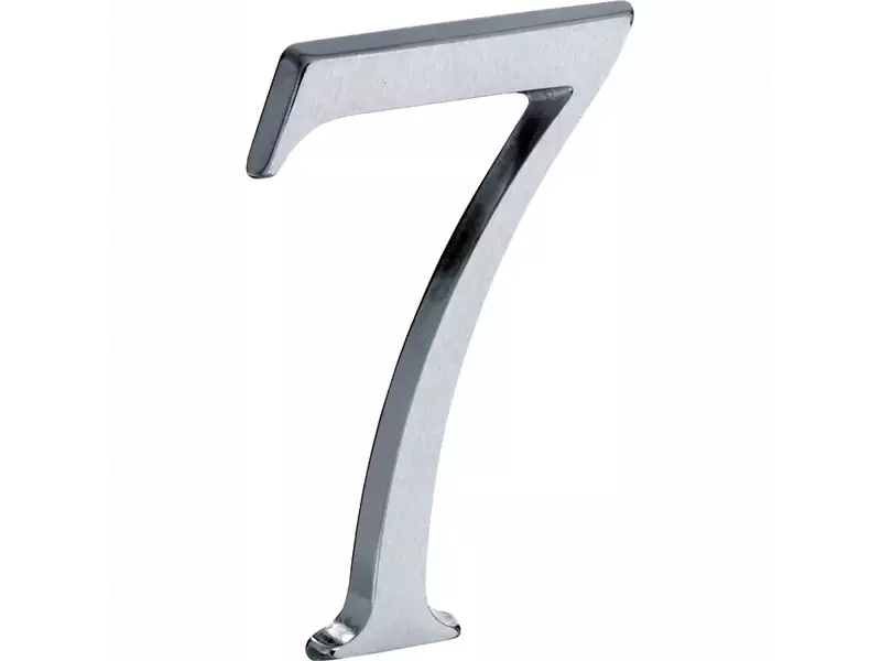 Huisnummer Mat chroom Cijfer 7 Roman 120mm
