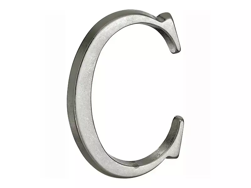 Huisletter Antiek mat chroom Letter C Roman 50mm