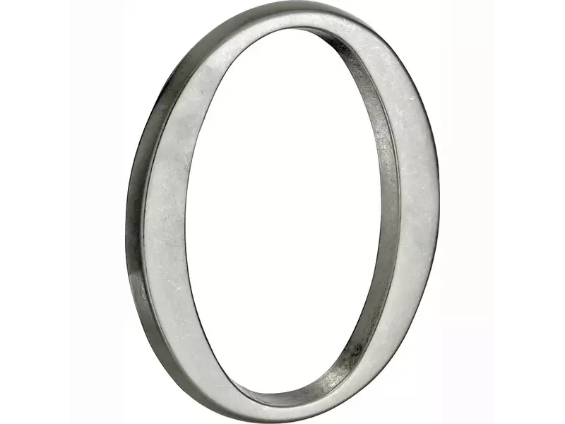 Huisnummer Antiek mat chroom Cijfer 0 Roman 120mm