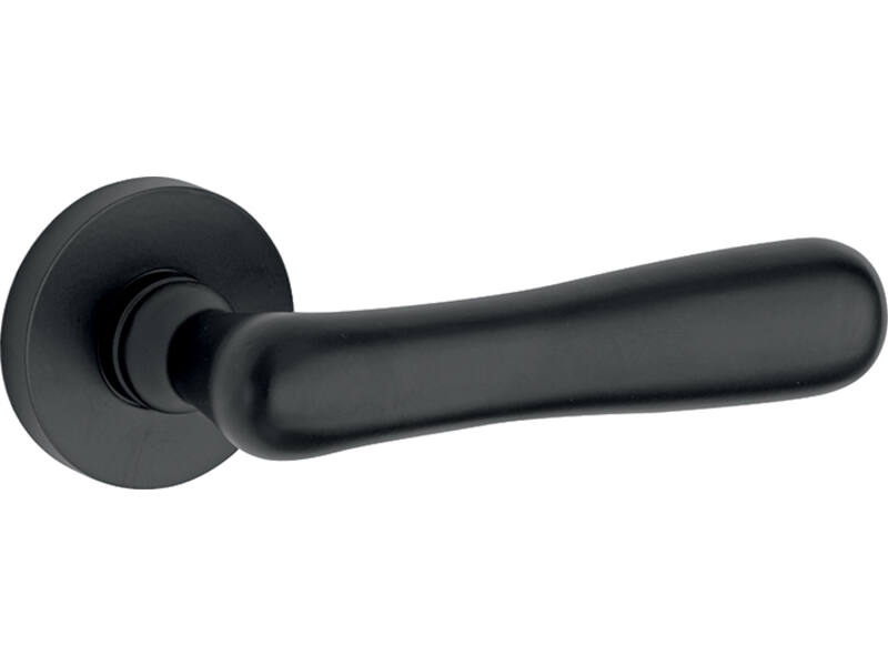 Deurkruk Zwart Linea Xl op geveerd rozet Vivo