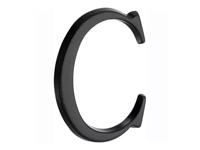 Huisletter Zwart Letter C Roman 50mm