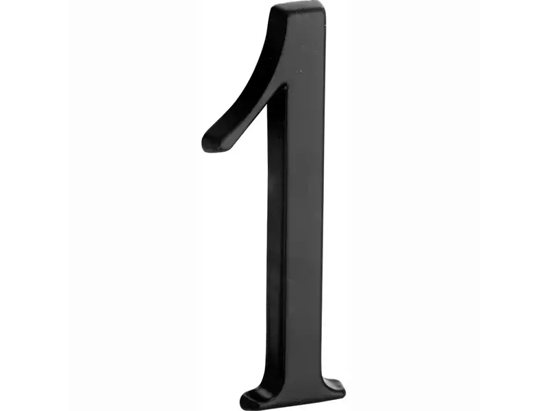 Huisnummer Zwart Cijfer 1 Roman 120mm