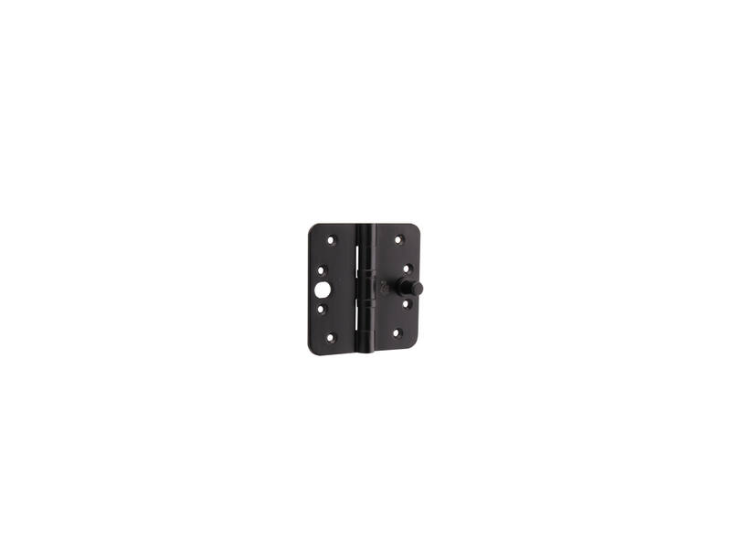 Veiligheidskogellagerscharnier Zwart Platkop 89x89mm SKG3 met ronde hoeken