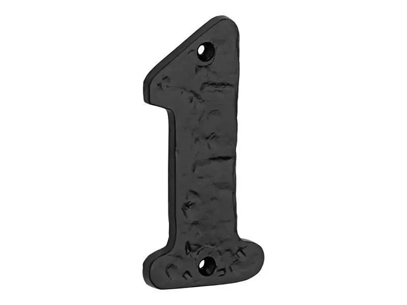 Huisnummer IJzer zwart gelakt Cijfer 1 Oxford 107mm