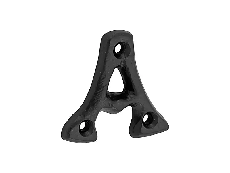 Huisletter IJzer zwart gelakt Letter A Oxford 44mm