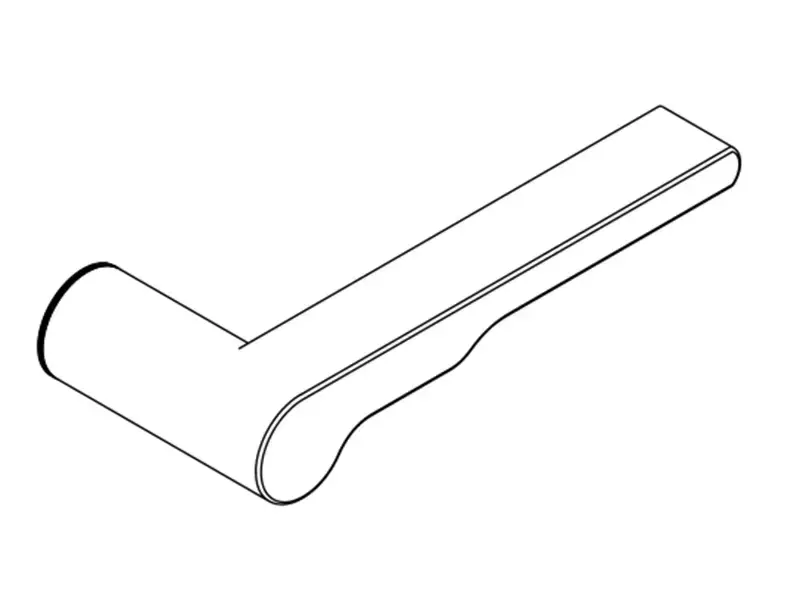 Deurklink Nuda Wind Wit met rozet 24mm