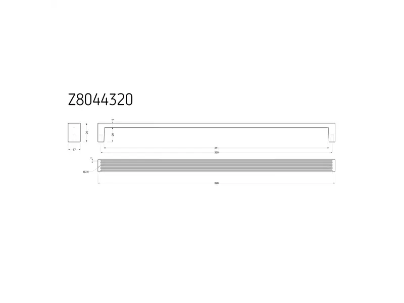 Meubelgreep Brons Tengo hoh 320mm