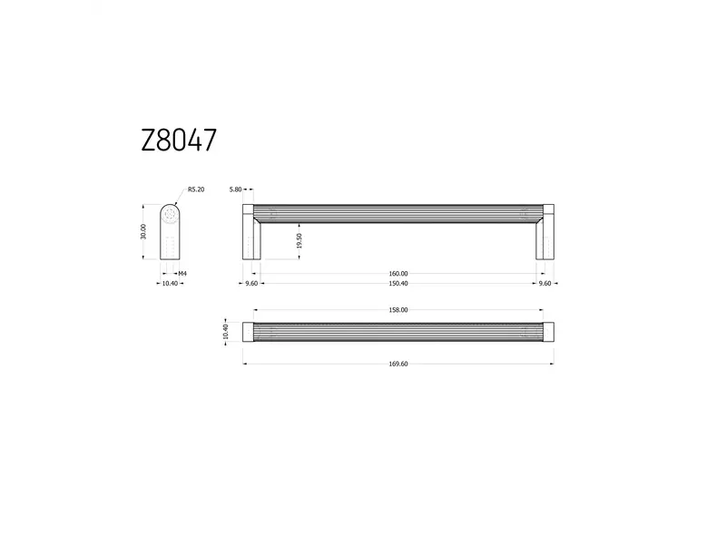Meubelgreep Zwart Penso hoh 160mm