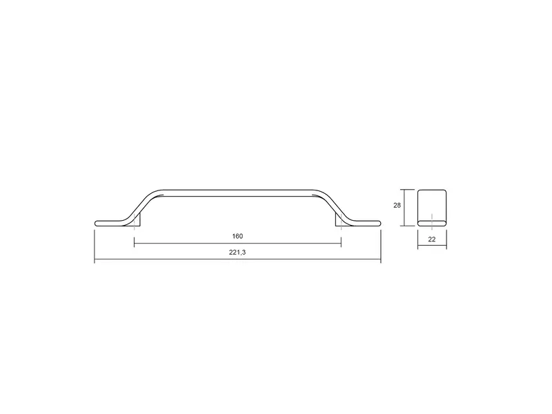 Meubelgreep Bos Groen Belt hoh 160mm