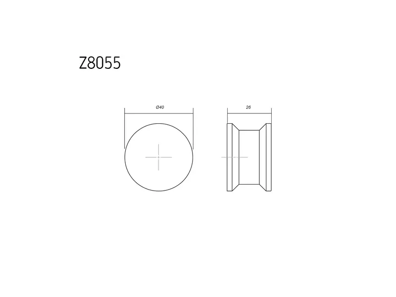 Meubelknop mat messing Oh! rond 40mm