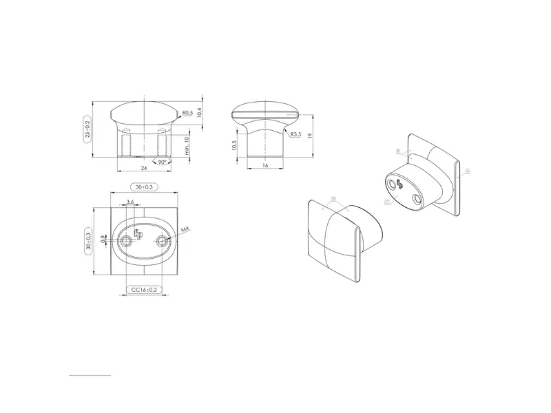 Meubelgreep RVS-look Flow hoh 320mm