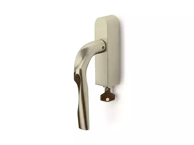 Draaikiep raamkruk Links Champagne PVD Zaha Hadid Eleez ZH100-DKLOCK-O Afsluitbaar
