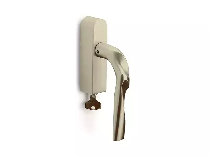 Draaikiep raamkruk Rechts Champagne PVD Zaha Hadid Eleez ZH100-DKLOCK-O Afsluitbaar