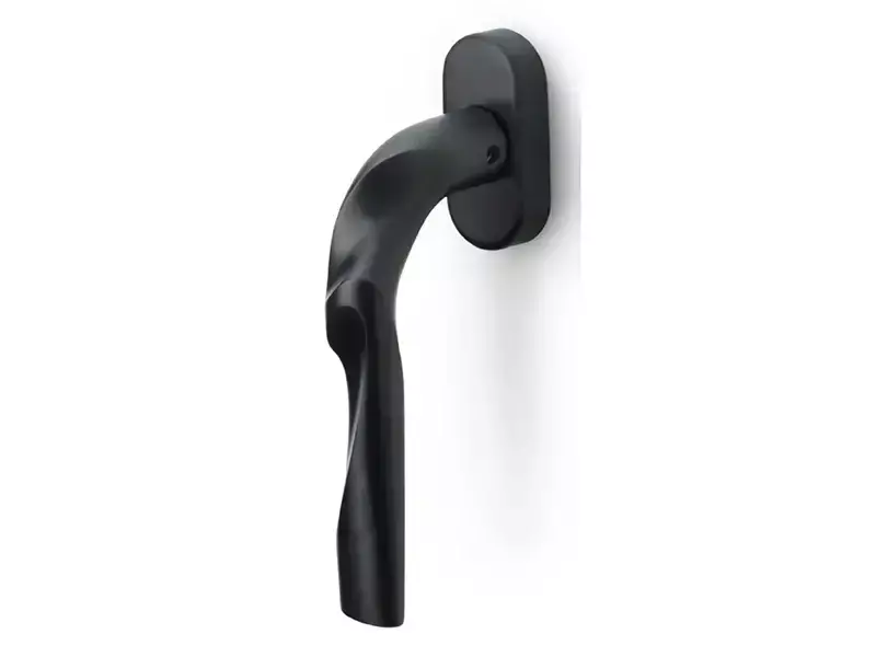 Draaikiep raamkruk Links Mat zwart PVD Zaha Hadid Eleez ZH100-DK-O