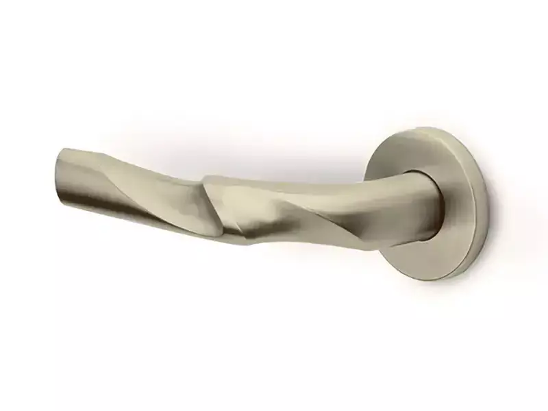 Gatdeel Links Champagne PVD Zaha Hadid Eleez ZH100-G geveerd op rozet