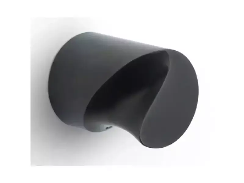 Voordeurknop Mat zwart PVD Zaha Hadid Eleez ZH200V