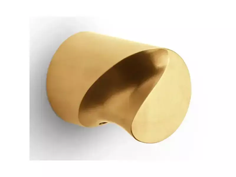 Voordeurknop Mat goud PVD Zaha Hadid Eleez ZH200V