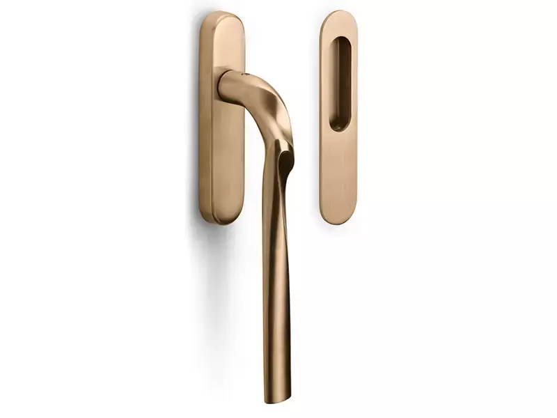 Hefschuifdeurbeslag Licht brons PVD Zaha Hadid Eleez ZH230 Blind