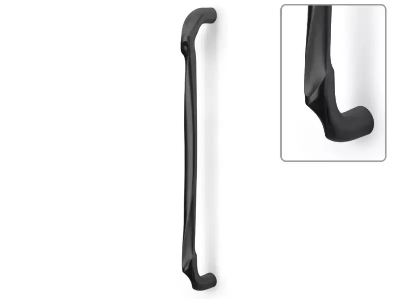 Deurgreep Links Mat zwart PVD Zaha Hadid Eleez ZH400-L PS