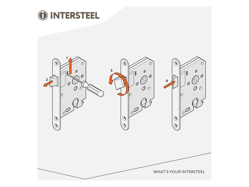 Intersteel Woningbouw klavier dag- en nachtslot 55 mm rvs geborsteld, 1200 serie